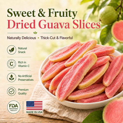 ⭐🥝Say goodbye to sugar spikes! 💐Satisfy your cravings with ourfiber-rich Red Guava slices-QZE