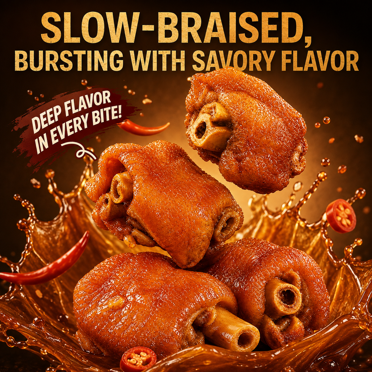 💪Control Cravings Without Giving Up Real Food ✨Premium Mangalica Caramelized Braised Pork Trotters 🐷- QZE