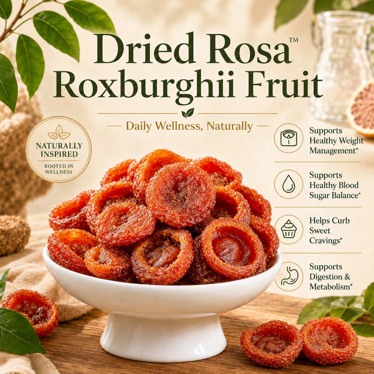 ✅🎆Say goodbye to high-calorie guilt! 🌿👩‍⚕️Satisfy your cravings with our fiber-rich Dried Rosa Roxburghii Fruit-ABB8
