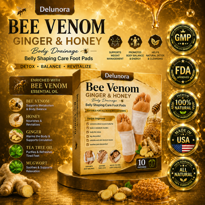 DeluNora® Bee Venom Ginger & Honey Foot Pads -Alin