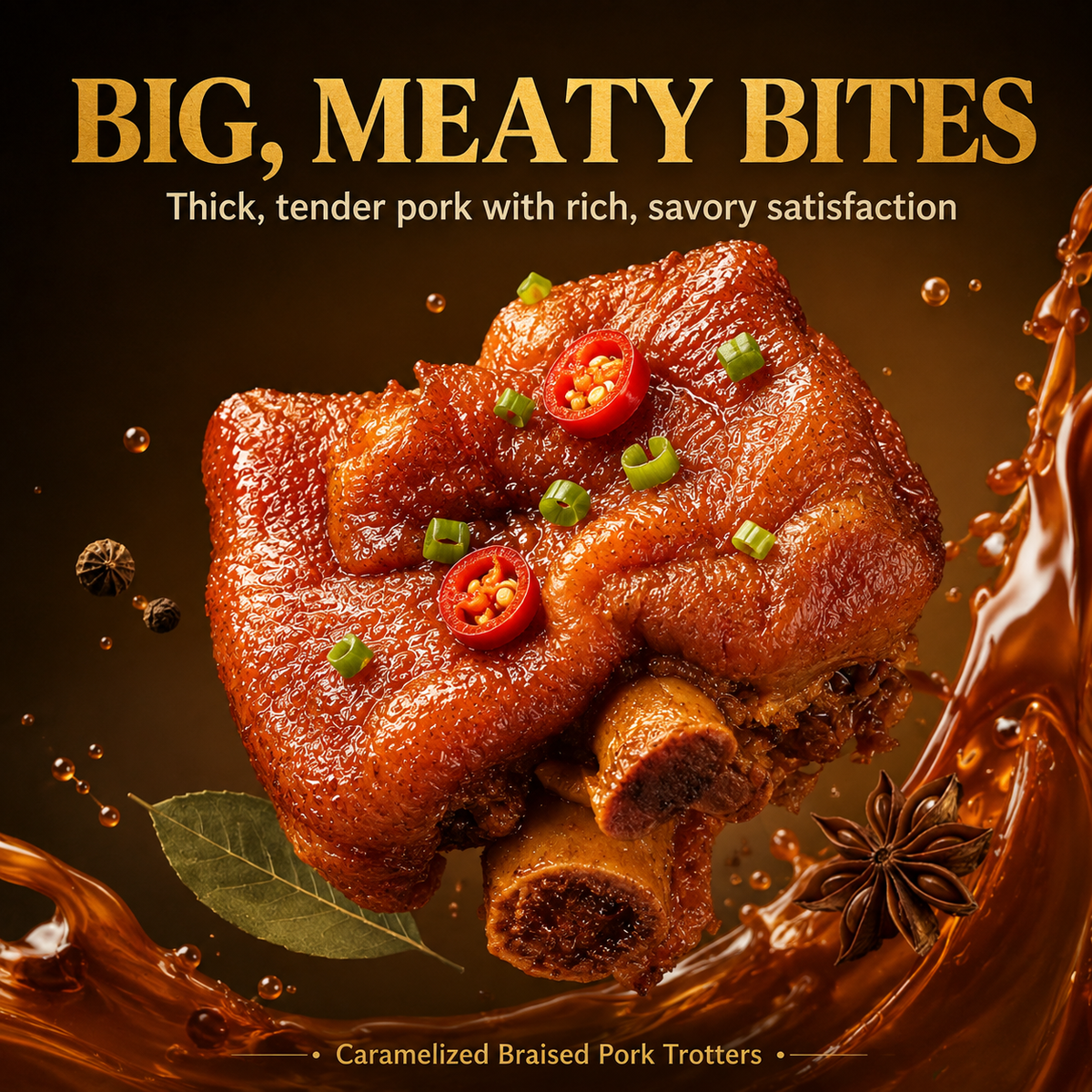 💪Control Cravings Without Giving Up Real Food ✨Premium Mangalica Caramelized Braised Pork Trotters 🐷- QZE